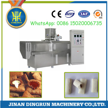 puffed snack food with chocolate filling production machine